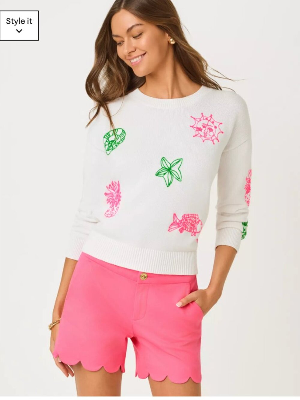 Lilly Pulitzer 5" Buttercup Mid Rise Short in Cherry Blossom Pink size 8
